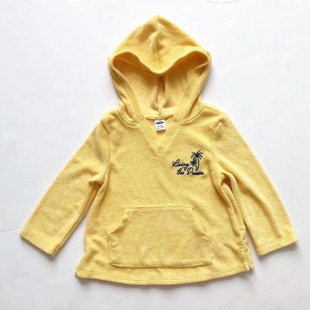 Old Navy yellow terry hoodie GUC 18-24 months